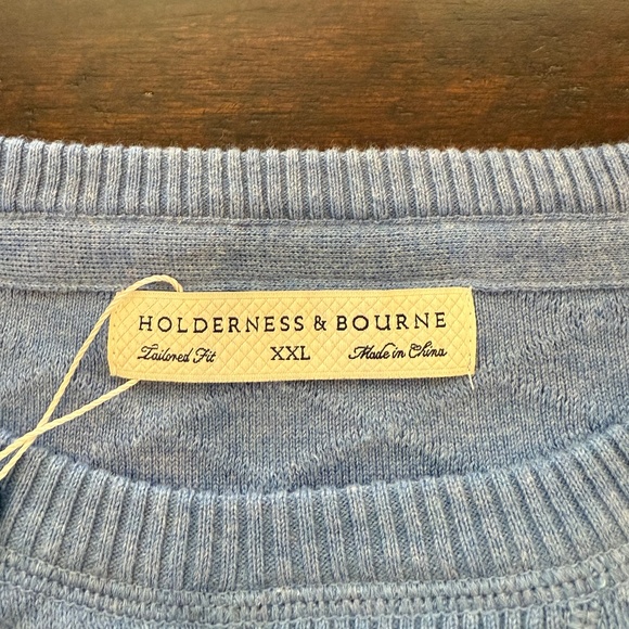 Holderness & Bourne Men's XXL The Ward Sweater Heathered Oxford MSRP $185 - Picture 6 of 9